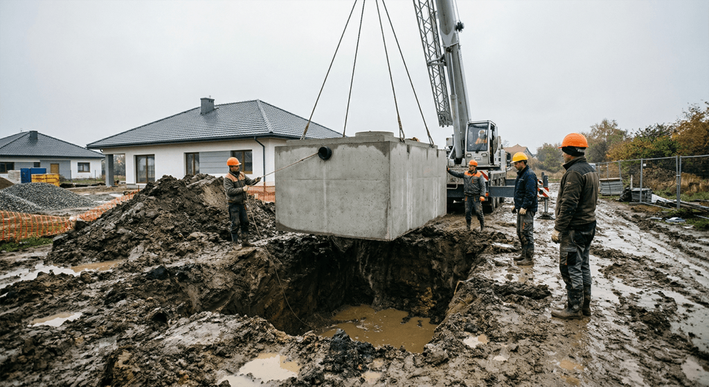 Profesjonalny montaż szamba na wysokie wody gruntowe