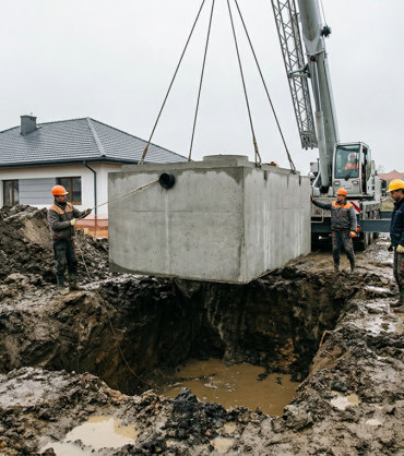Profesjonalny montaż szamba na wysokie wody gruntowe